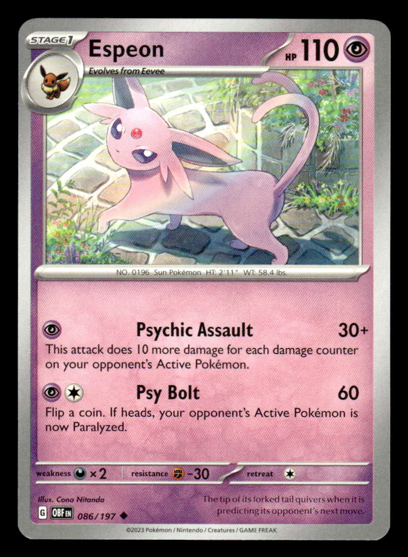 SV03: Obsidian Flames #086/197 Espeon Uncommon