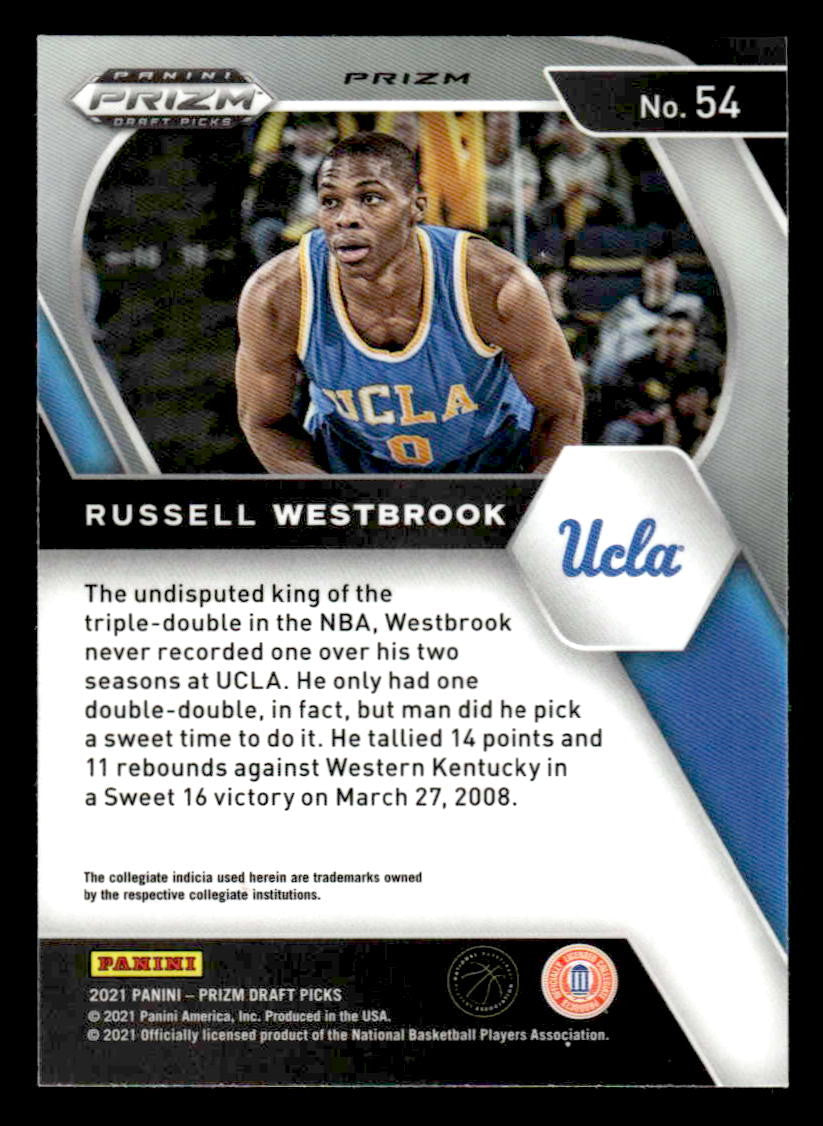2021 Panini Prizm Draft Picks #54 Russell Westbrook Red Ice