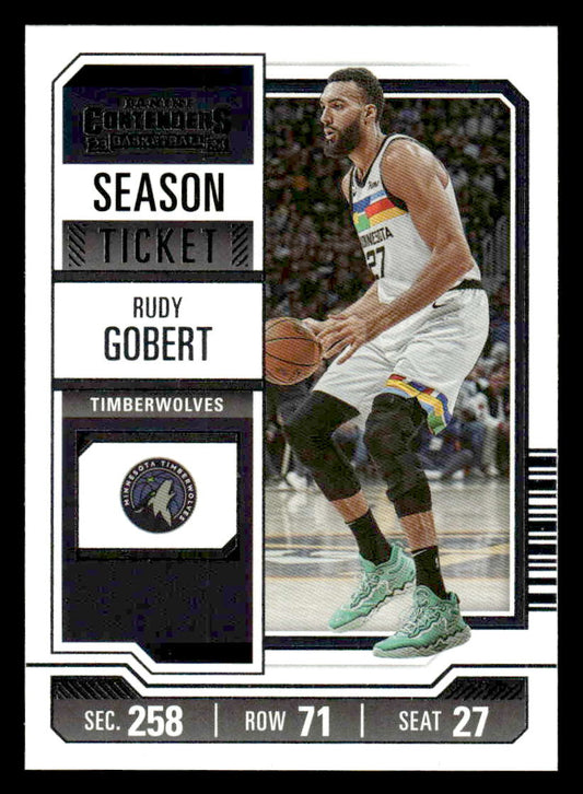 2023-24 Panini Contenders #64 Rudy Gobert Season Ticket Retail