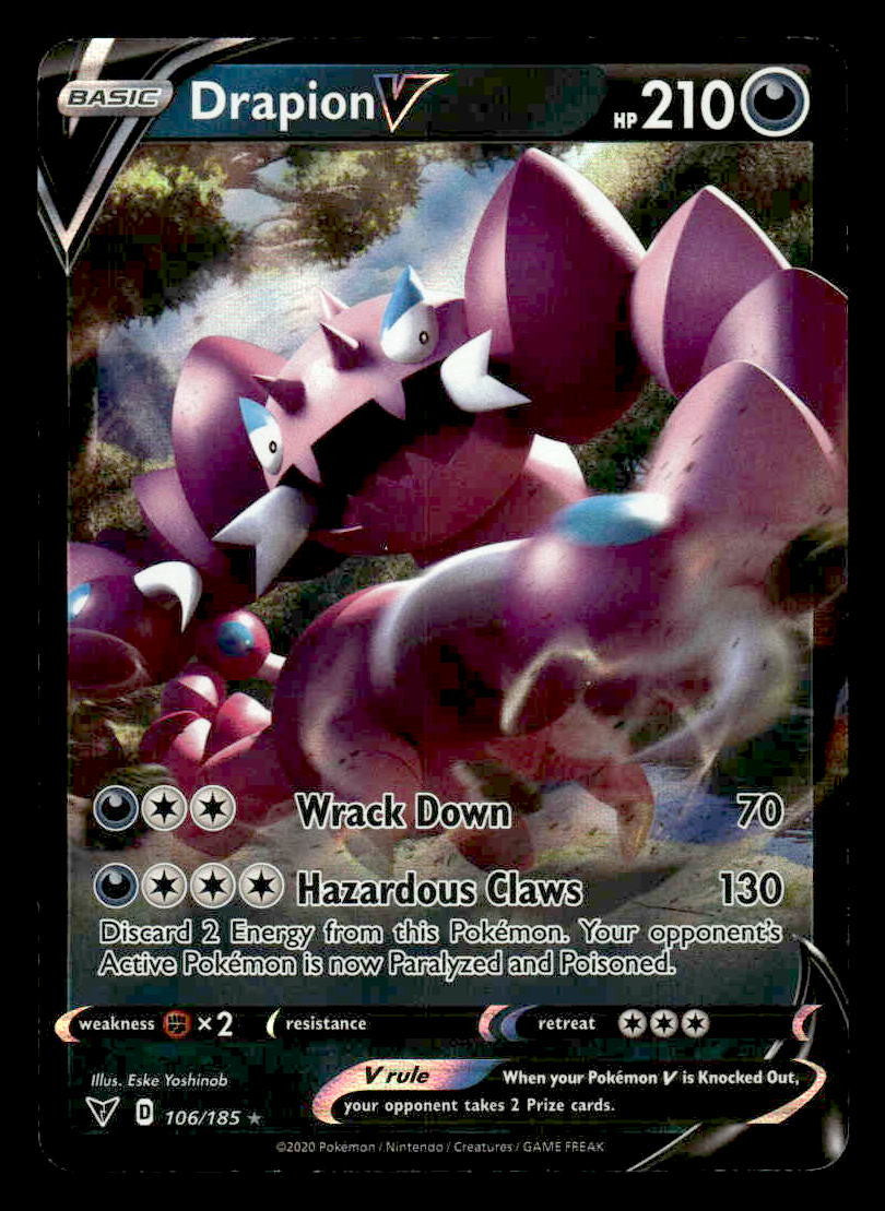 SWSH04: Vivid Voltage #106/185 Drapion V Ultra Rare