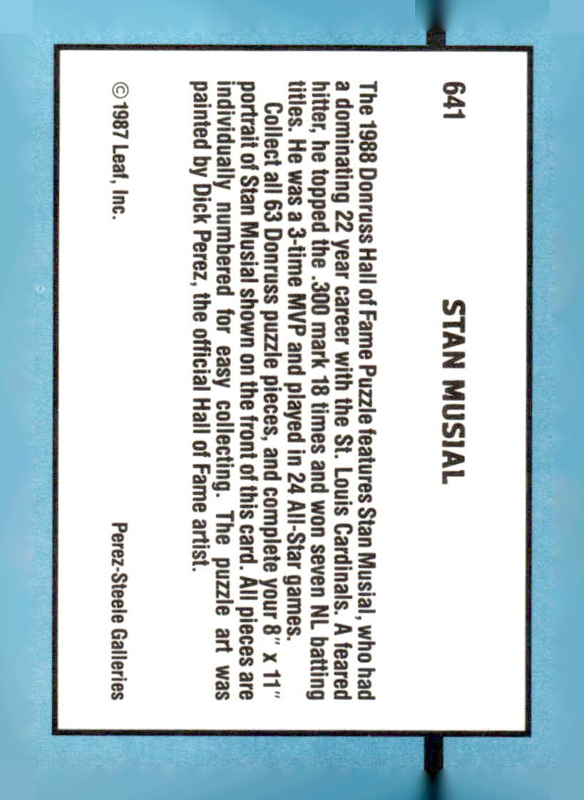 1988 Donruss #641 Stan Musial