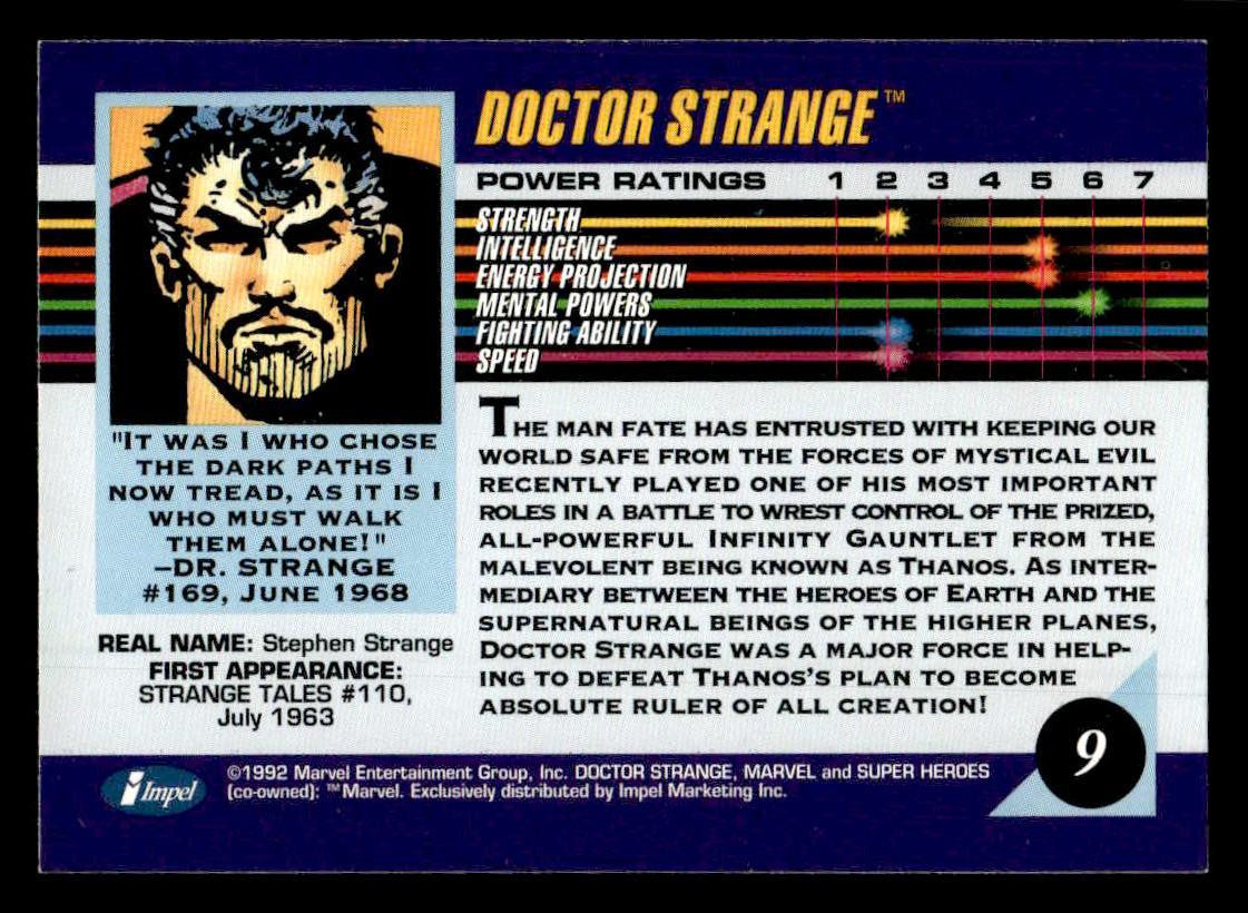1992 Impel Marvel Universe #9 Doctor Strange
