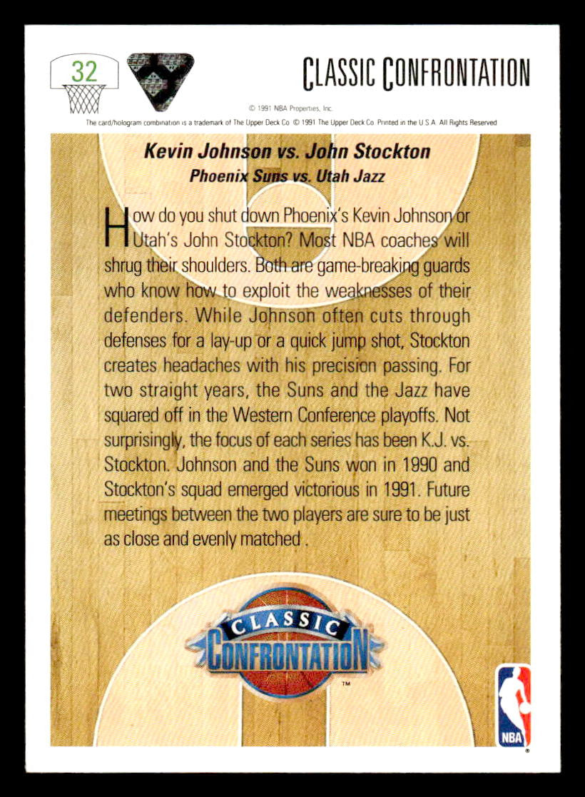 1991-92 Upper Deck #32 K. Johnson vs. Stockton