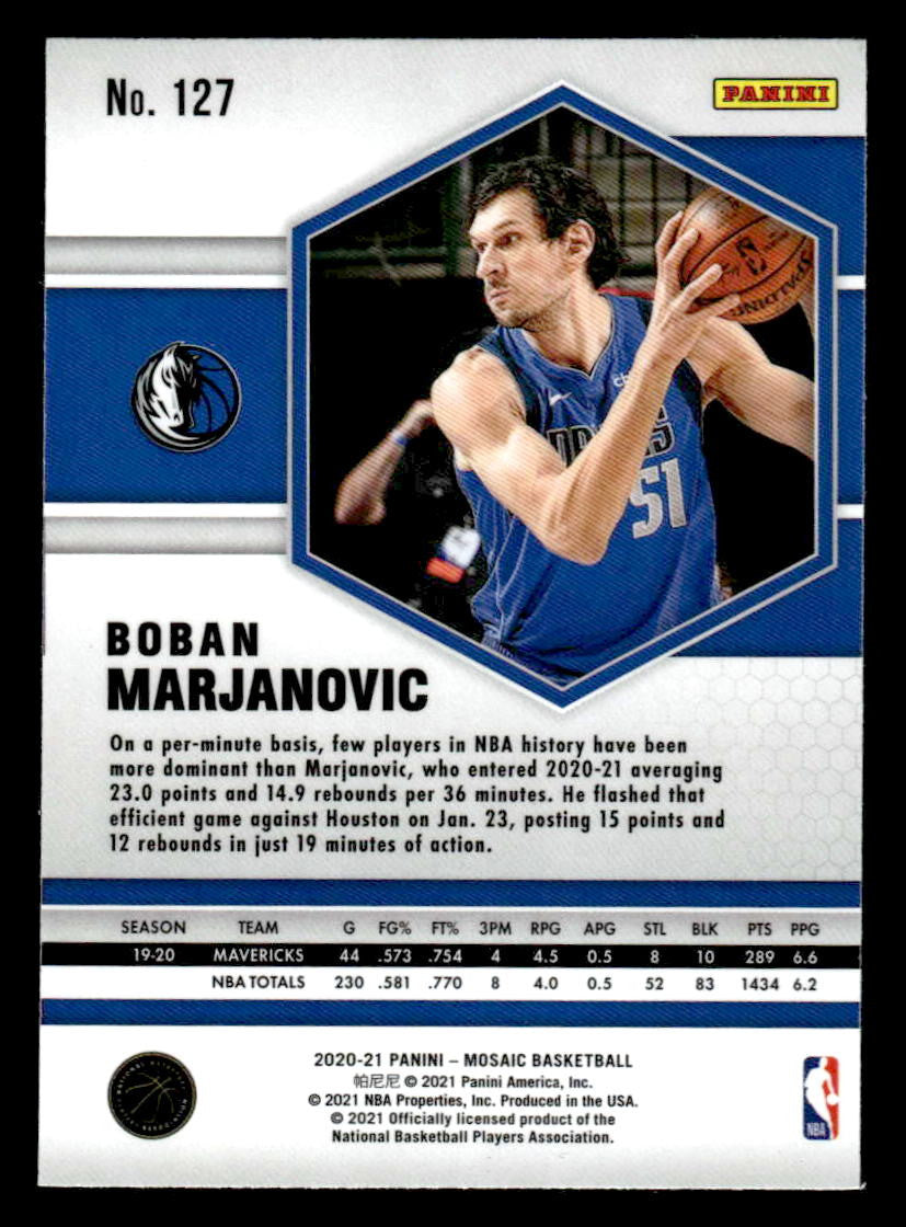 2020-21 Panini Mosaic #127 Boban Marjanovic