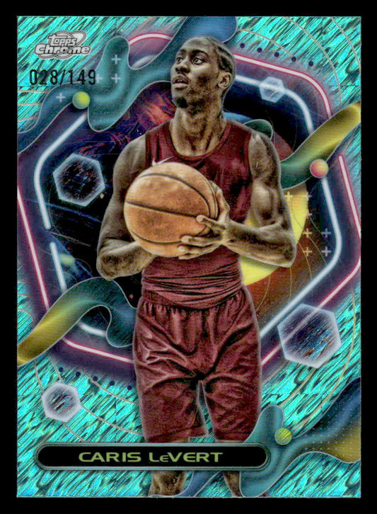 2023-24 Topps Chrome Cosmic #28 Caris LeVert Aqua Equinox Refractors #/149