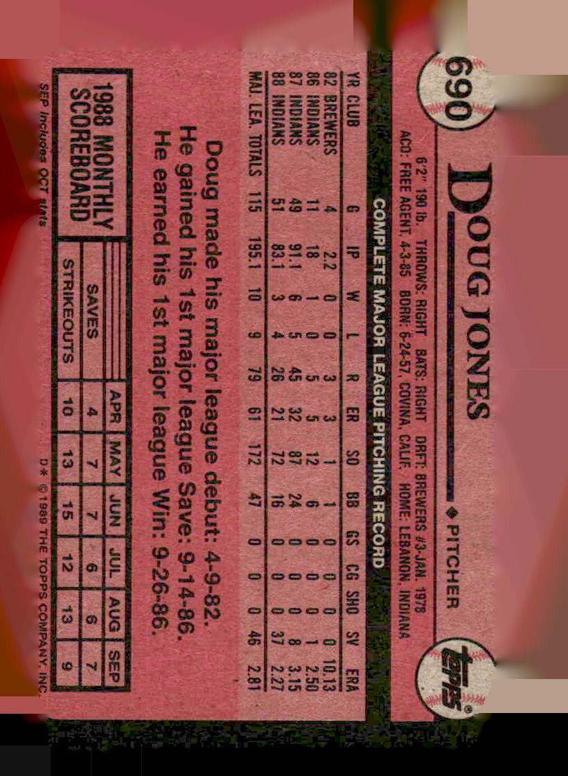 1989 Topps #690 Doug Jones