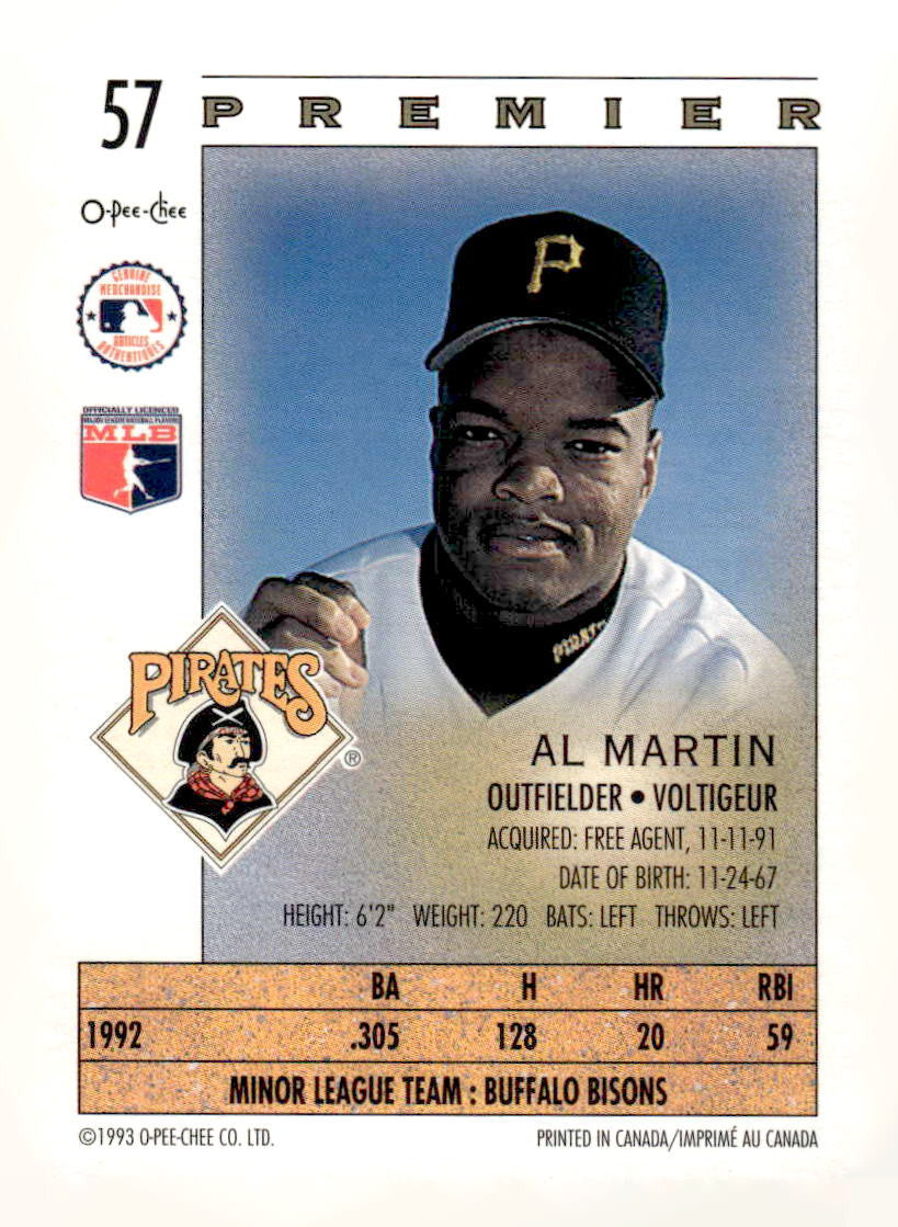 1993 O-Pee-Chee Premier #57 Al Martin