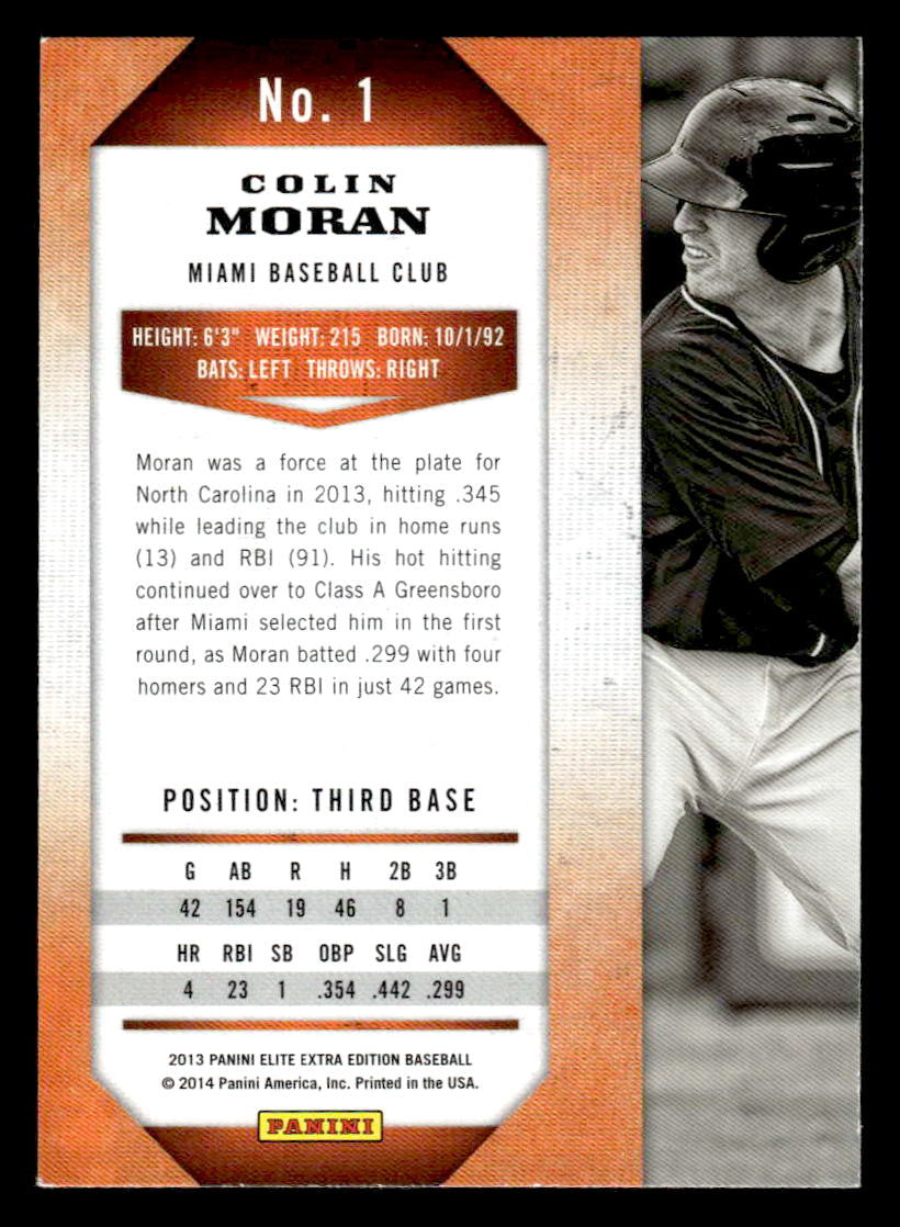2013 Panini Elite Extra Edition #1 Colin Moran