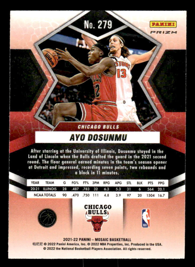 2021-22 Panini Mosaic #279 Ayo Dosunmu Mosaic