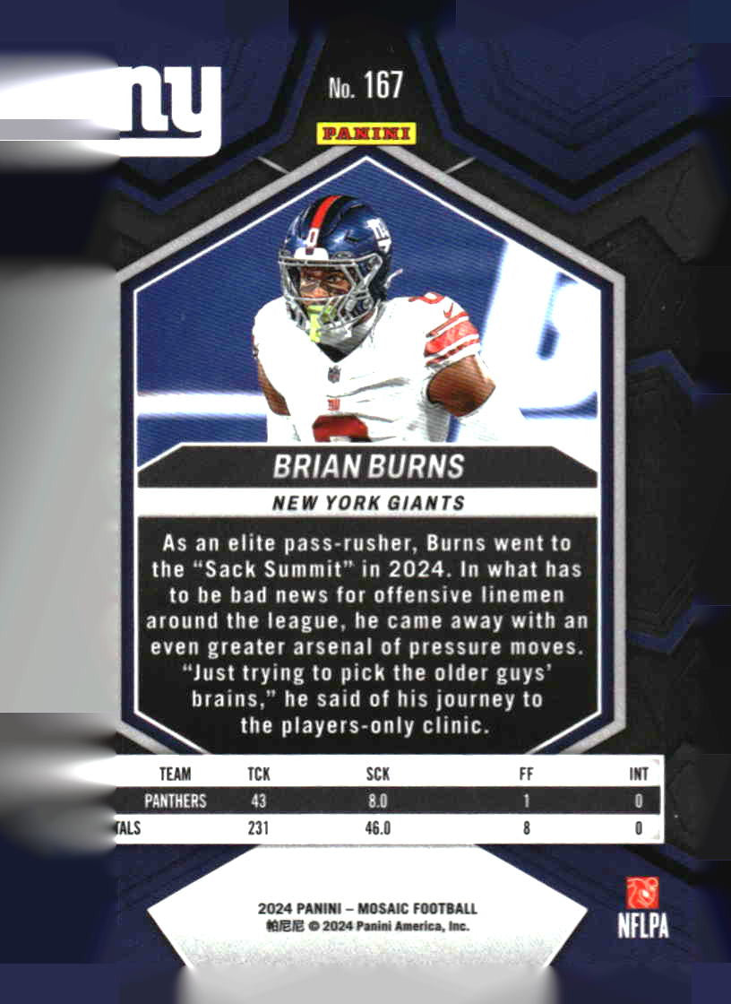 2024 Panini Mosaic #167 Brian Burns