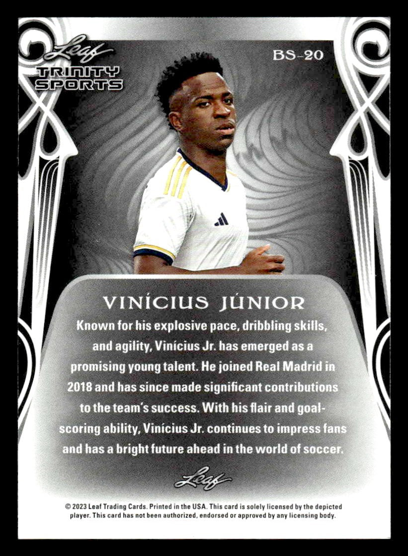 2023 Leaf Trinity #BS-20 Vinícius Júnior Base Sports