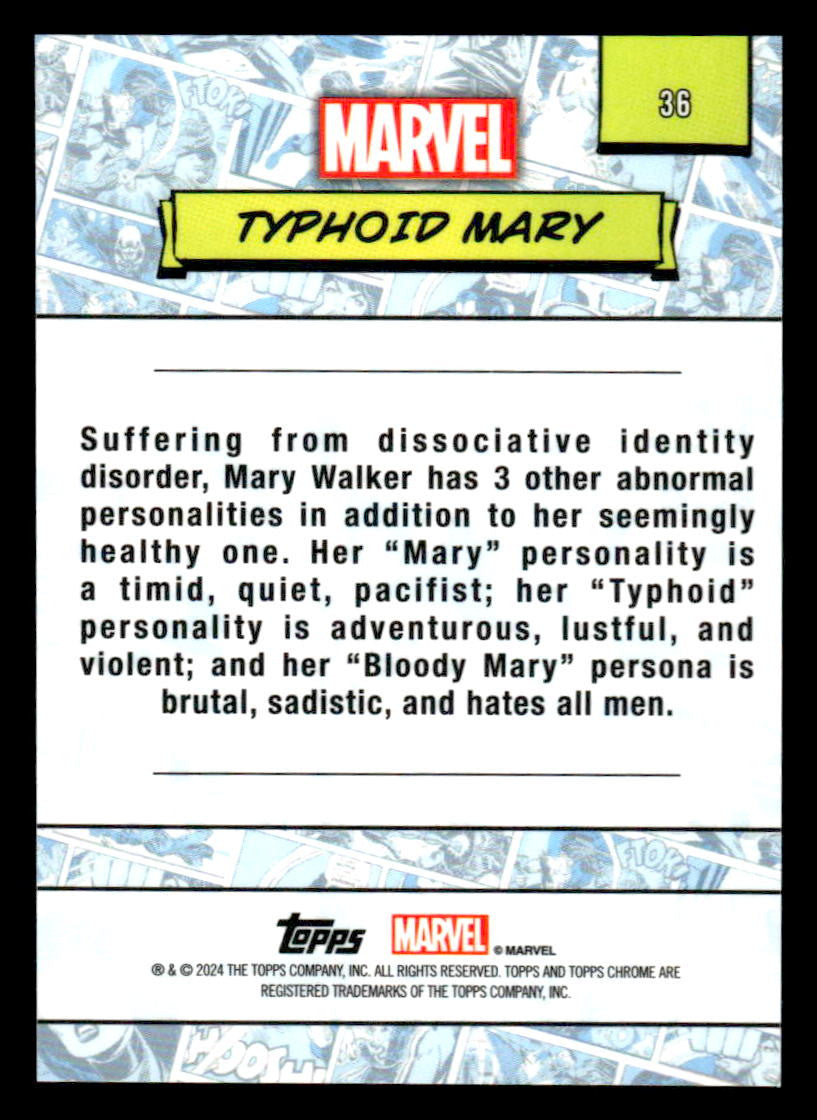 2024 Topps Chrome Marvel #36 Typhoid Mary
