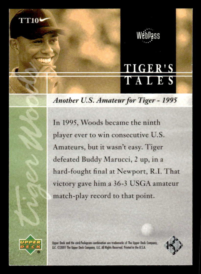 2001 Upper Deck #TT10 Tiger Woods Tiger's Tales