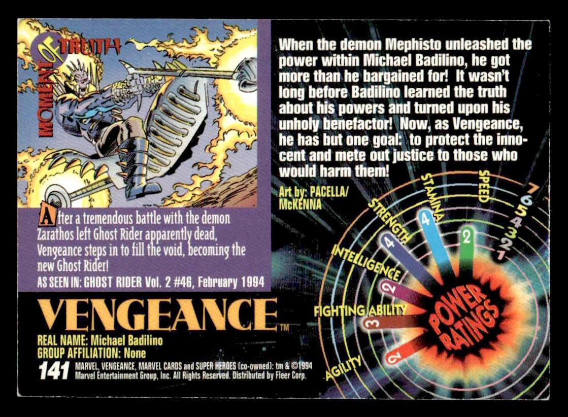1994 Fleer Marvel Universe #141 Vengeance