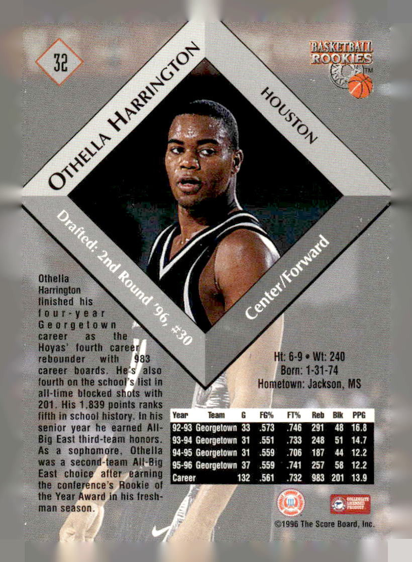 1996 Score Board Rookies #32 Othella Harrington