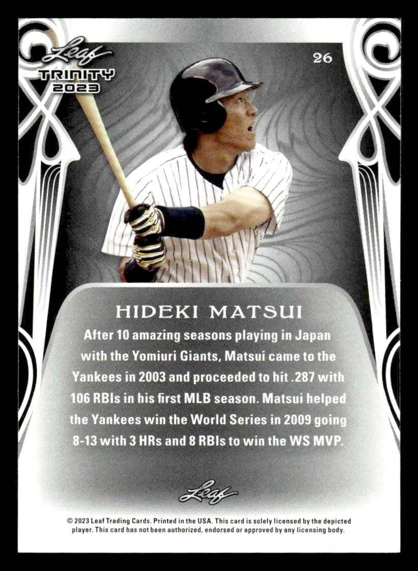 2023 Leaf Trinity #26 Hideki Matsui
