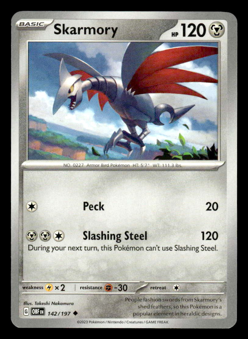 SV03: Obsidian Flames #142/197 Skarmory Uncommon