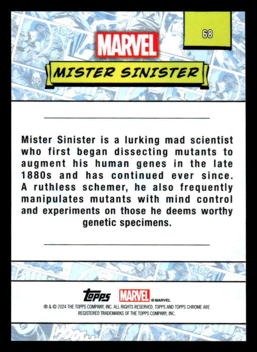 2024 Topps Chrome Marvel #68 Mister Sinister