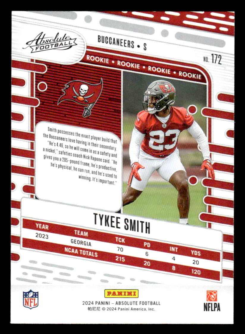 2024 Panini Absolute #172 Tykee Smith Red and Blue