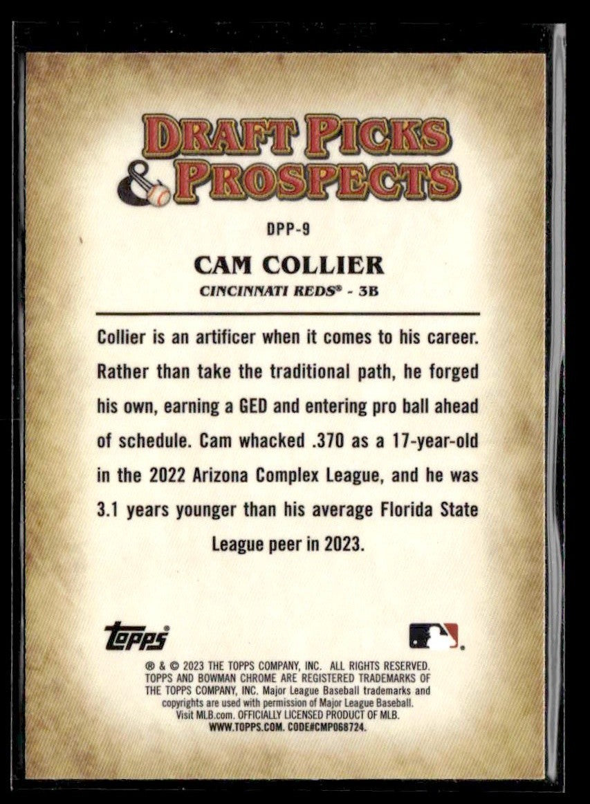 2023 Bowman Draft #DPP-9 Cam Collier Draft Picks & Prospects