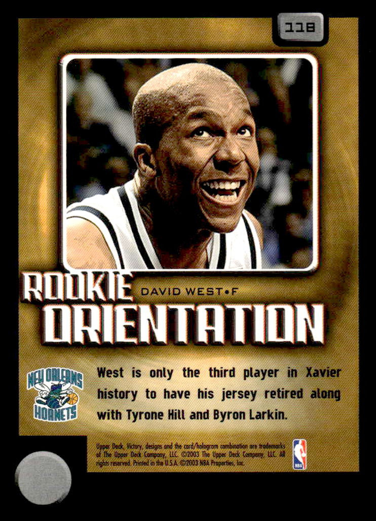 2003-04 Upper Deck Victory #118 David West