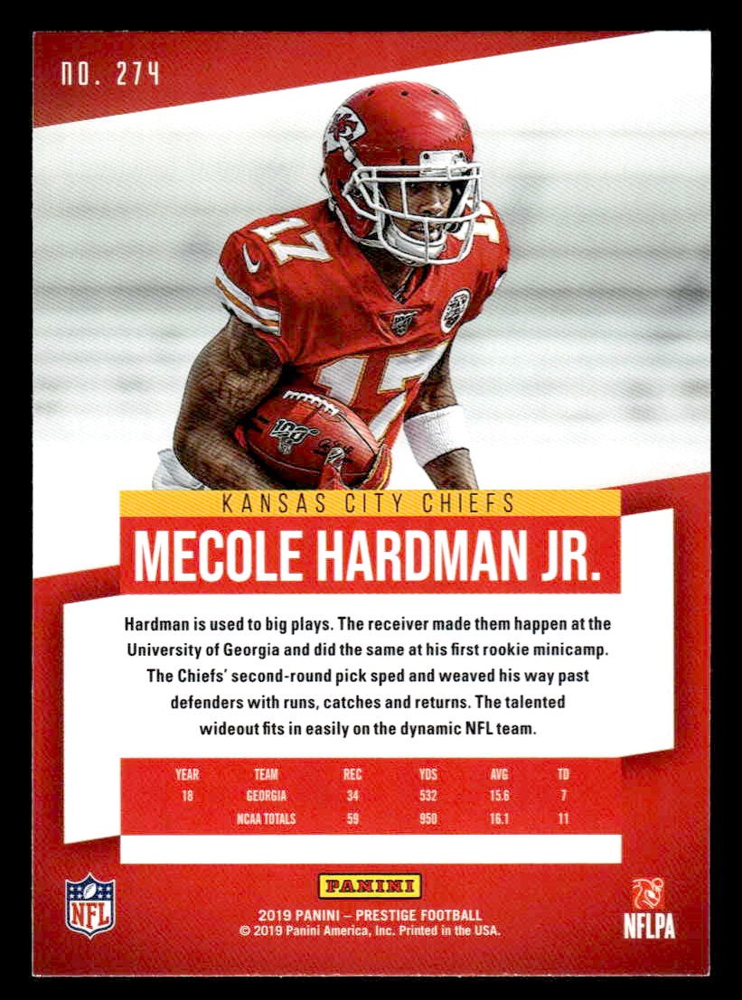 2019 Panini Prestige #274 Mecole Hardman Jr. Xtra Points Green