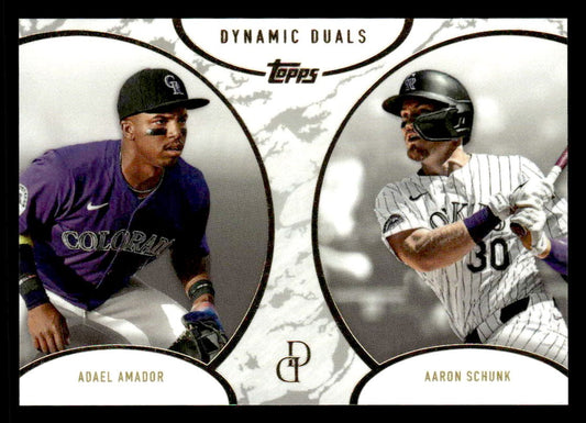 2025 Topps Dynamic Duals #26 Adael Amador / Aaron Schunk