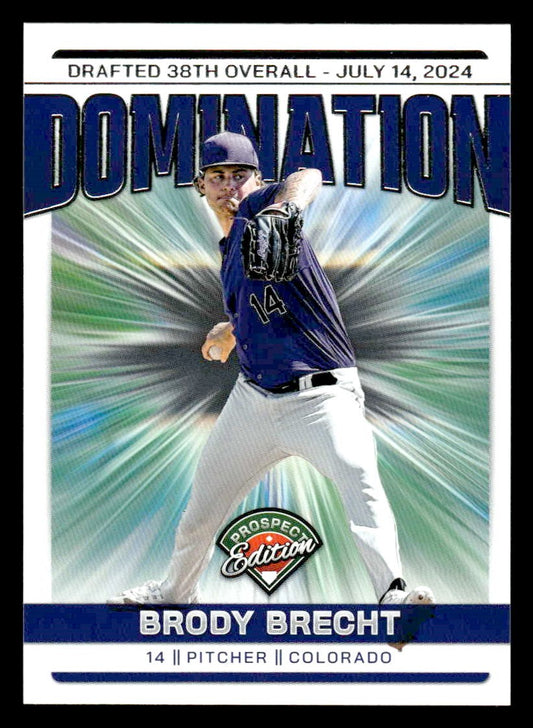2024 Panini Prospect Edition #7 Brody Brecht Domination