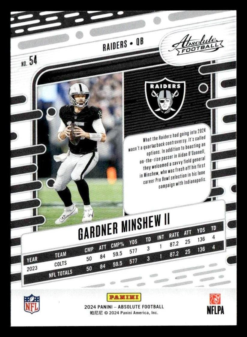 2024 Panini Absolute #54 Gardner Minshew II Retail