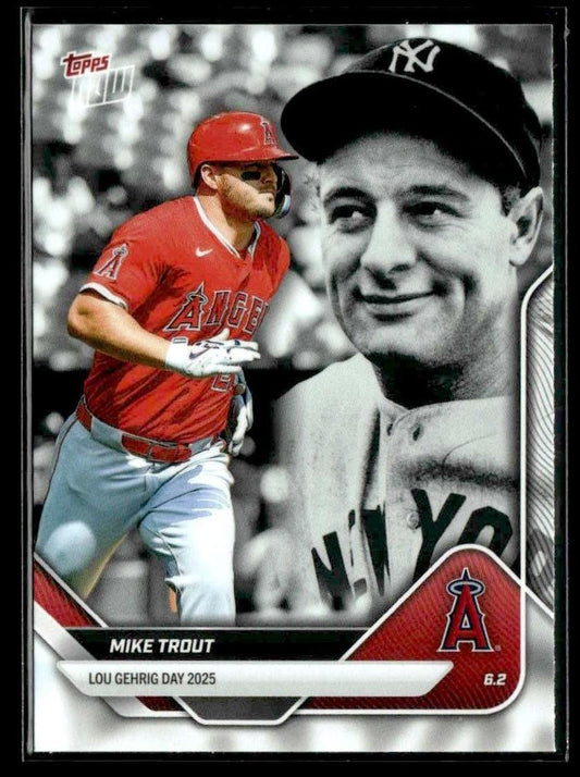 2025 Topps Now Lou Gehrig Day: Presented by Sarah Langs #LGD-MT Mike Trout