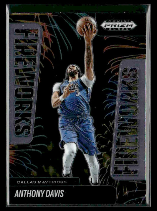 2024-25 Panini Prizm Black #15 Anthony Davis Fireworks