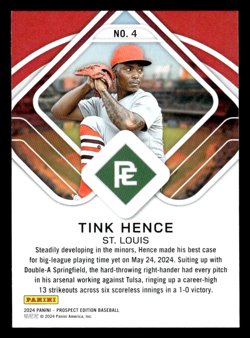 2024 Panini Prospect Edition #4 Tink Hence Aces