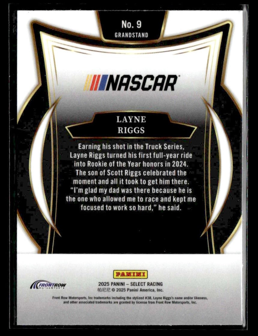 2025 Panini Select #9 Layne Riggs