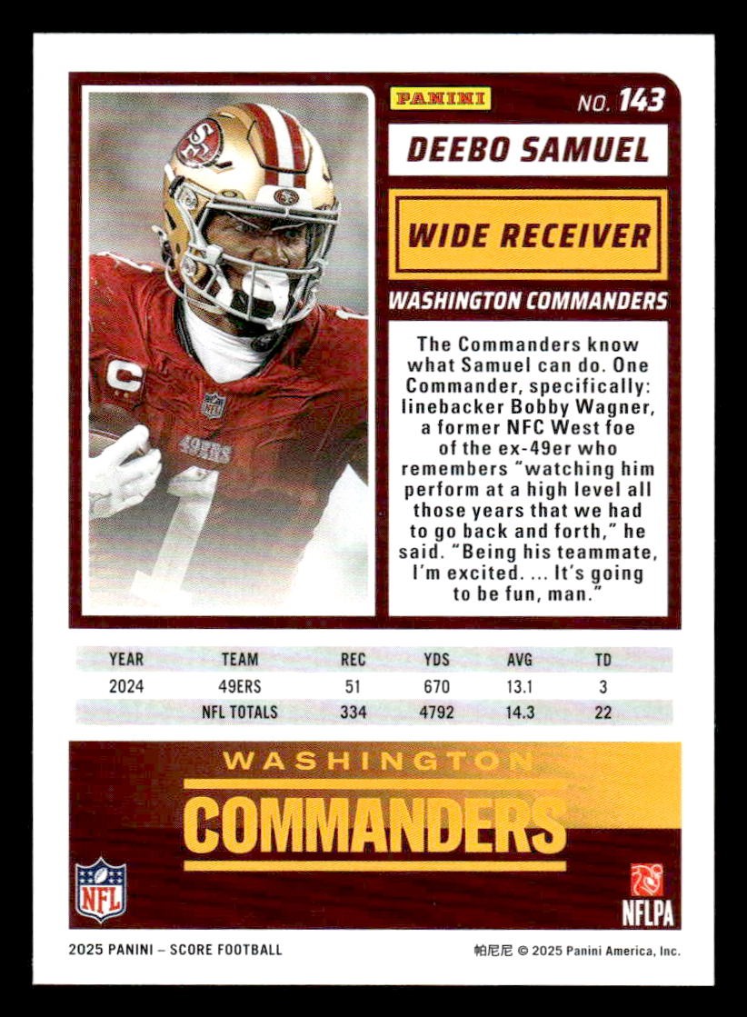 2025 Score-A-Treat #143 Deebo Samuel