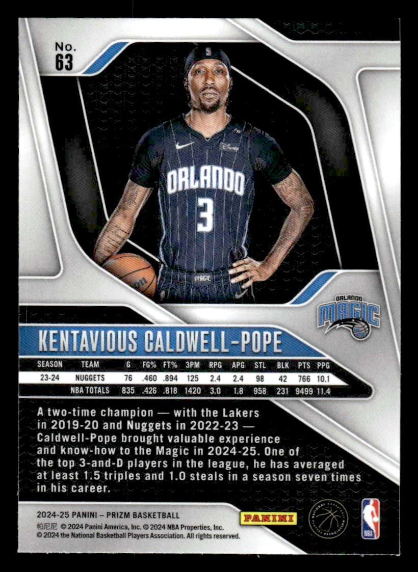2024-25 Panini Prizm #63 Kentavious Caldwell-Pope
