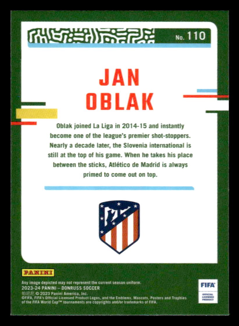 2023-24 Donruss #110 Jan Oblak Optic