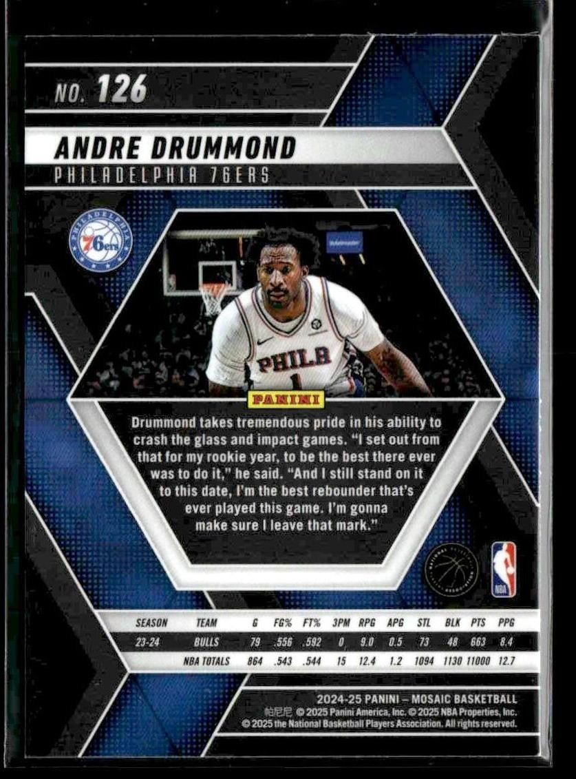 2024-25 Panini Mosaic #126 Andre Drummond