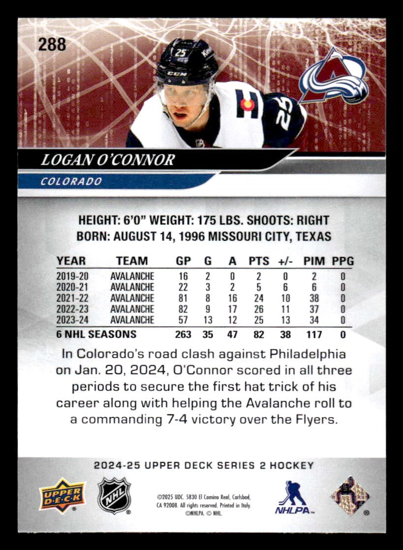 2024-25 Upper Deck #288 Logan O'Connor