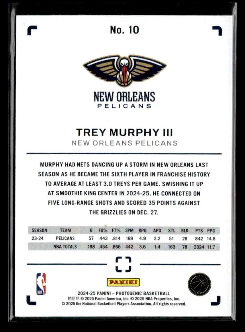 2024-25 Panini PhotoGenic #10 Trey Murphy III