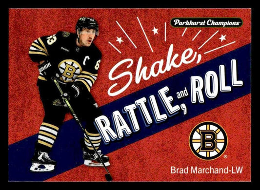 2024-25 Parkhurst Champions #SRR-3 Brad Marchand Shake, Rattle, and Roll