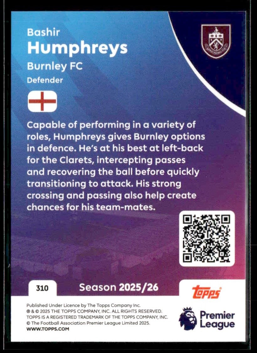 2025-26 Topps Premier League #310 Bashir Humphreys