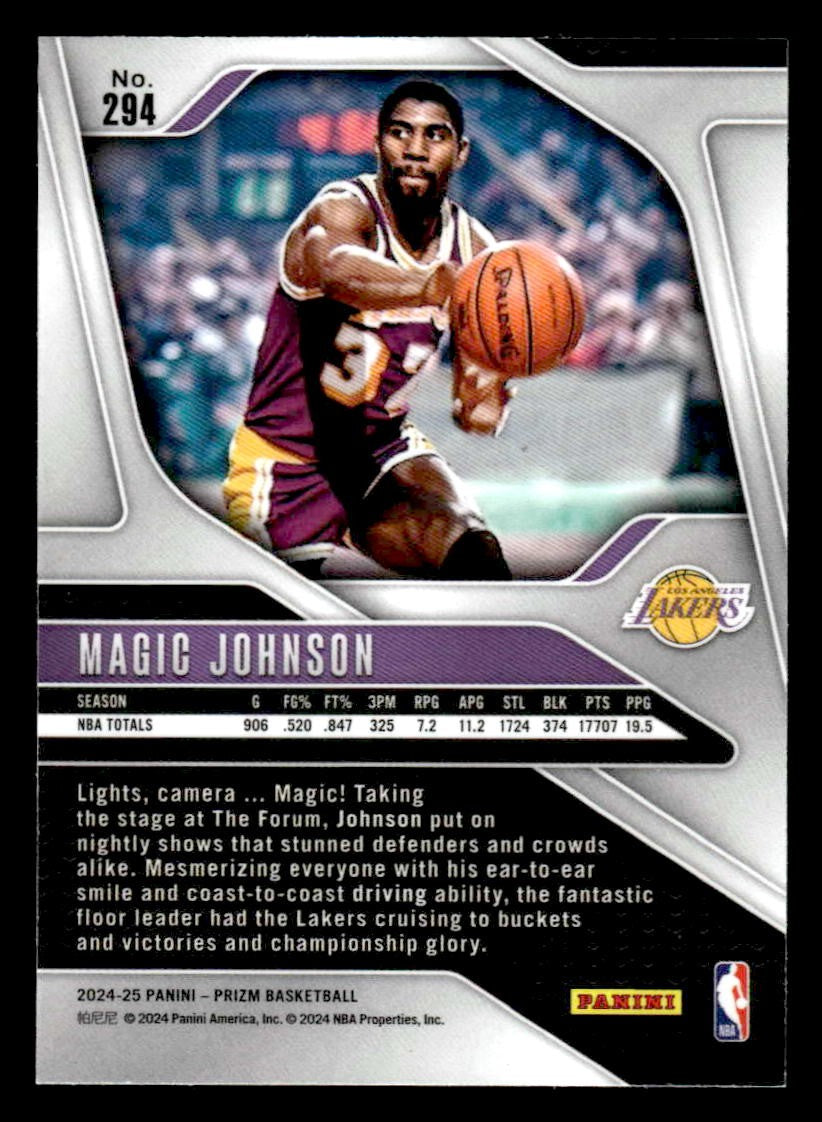 2024-25 Panini Prizm #294 Magic Johnson