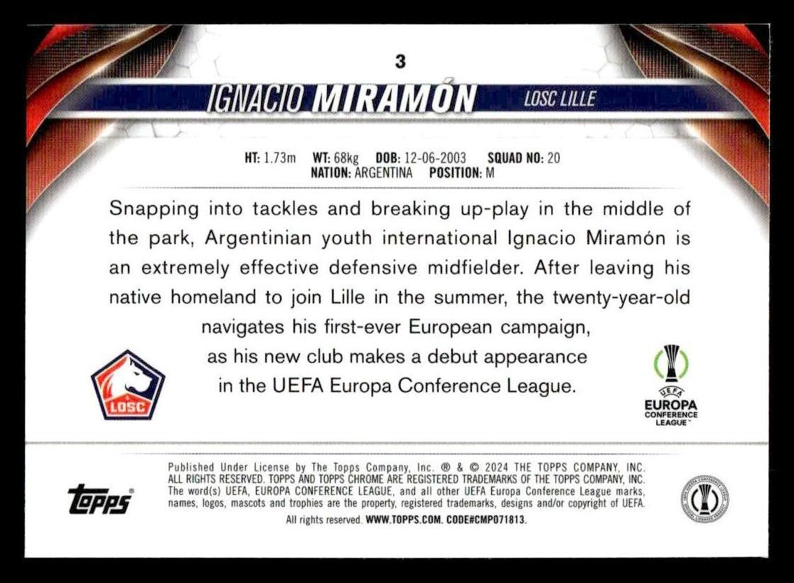 2023-24 Topps Chrome UEFA Club Competitions #3 Ignacio Miramón