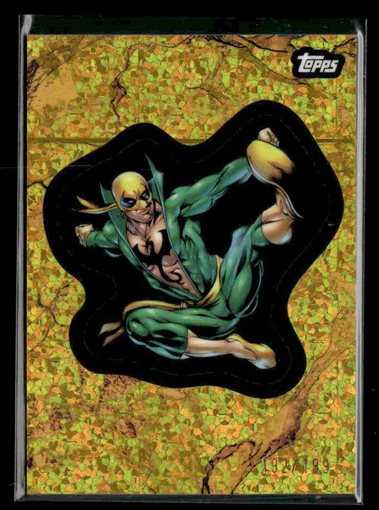 2025 Topps Marvel 1975 Golden Anniv #74 Iron Fist Gold Mini-Diamonds #192/199