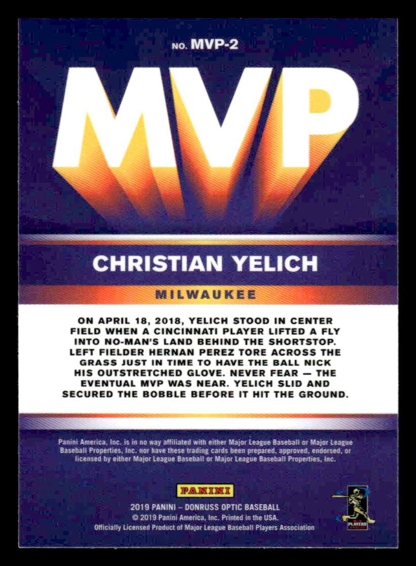 2019 Donruss Optic #MVP-2 Christian Yelich MVP