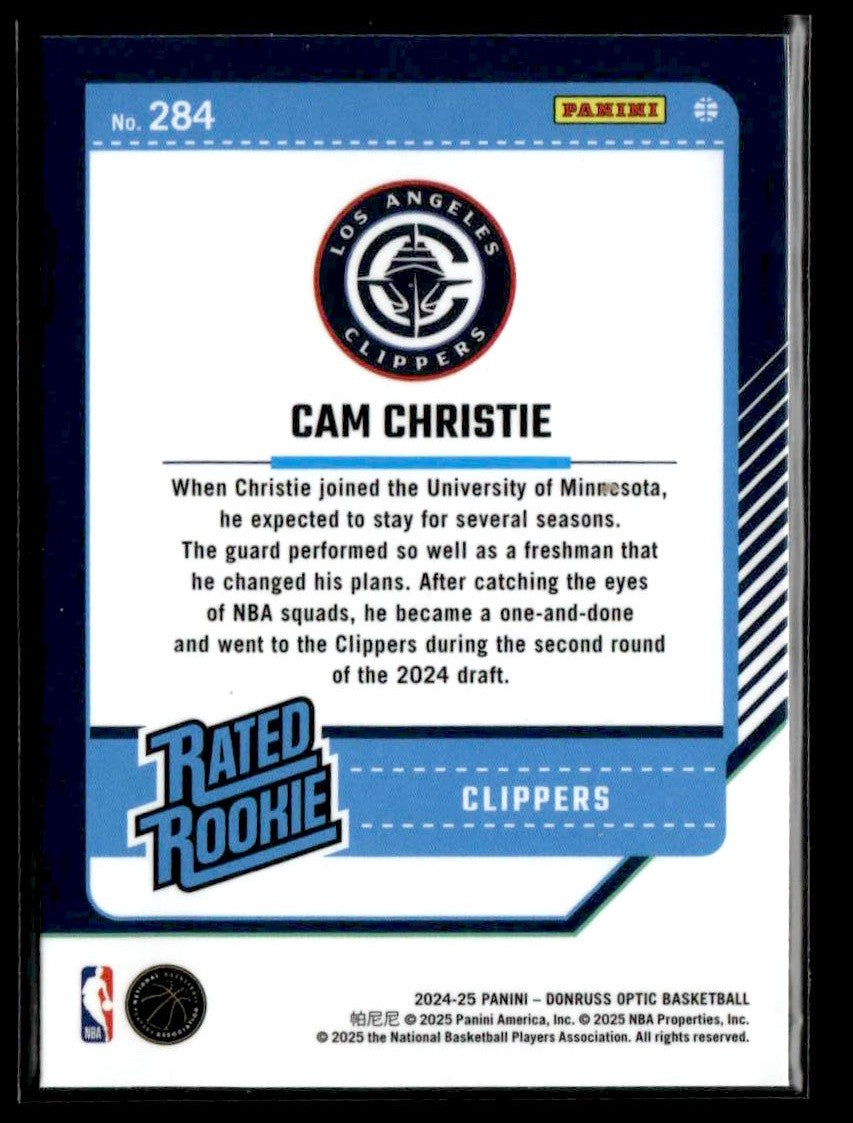 2024-25 Donruss Optic #284 Cam Christie