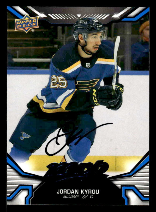 2022-23 Upper Deck MVP #61 Jordan Kyrou Blue Script