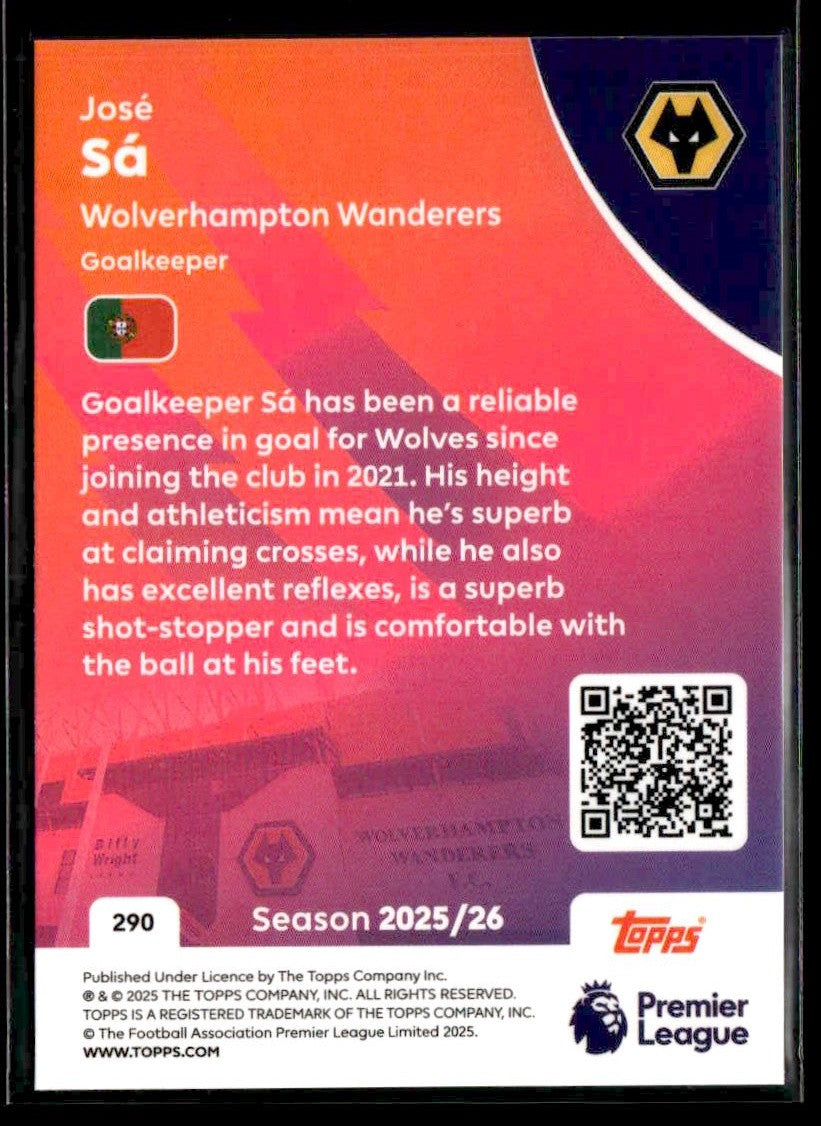 2025-26 Topps Premier League #290 José Sá