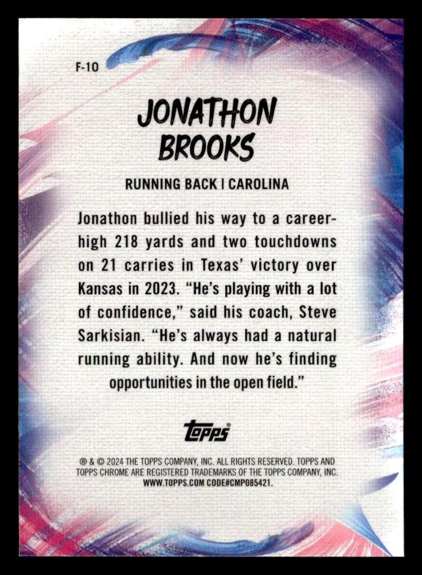2024 Topps Chrome #F-10 Jonathon Brooks Finesse