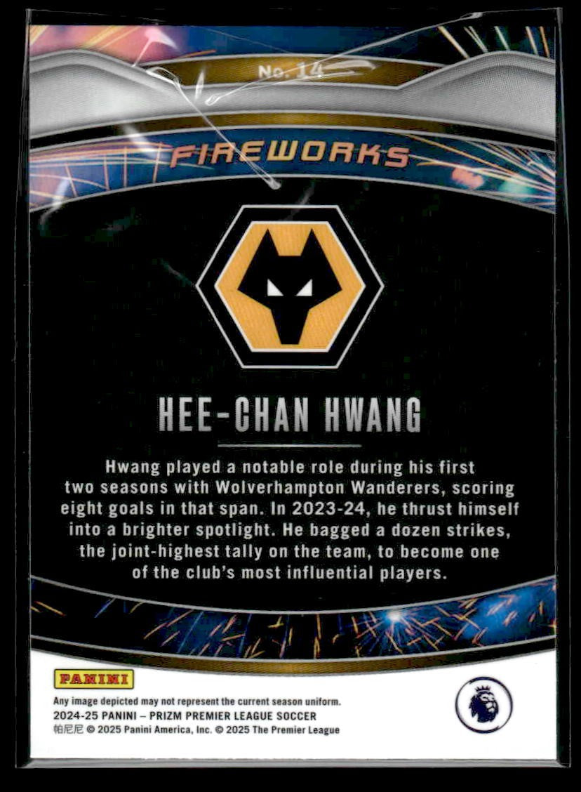 2024-25 Panini Prizm Premier League #14 Hee-chan Hwang Fireworks
